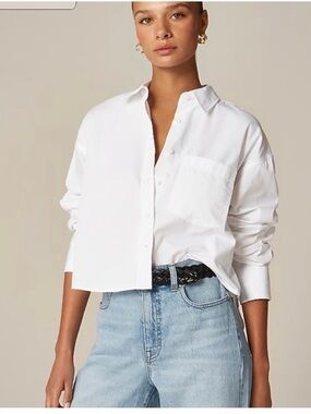 JCREW Cropped Button Down Shirt